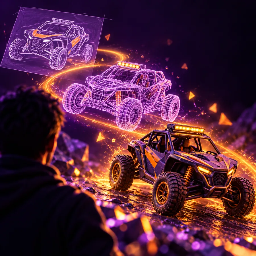 Clear 3D silhouette in a visual concept